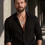 Collier Argenté À Pendentif Ibiza Pour Hommes