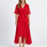 Robe Maxi Élégante À Encolure Cache-Cœur Pour Femmes