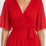 Robe Maxi Élégante À Encolure Cache-Cœur Pour Femmes