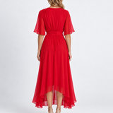 Robe Maxi Élégante À Encolure Cache-Cœur Pour Femmes