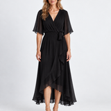 Robe Maxi Élégante À Encolure Cache-Cœur Pour Femmes