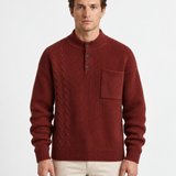 Pull En Maille À Col Montant Pour Hommes
