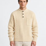 Pull En Maille À Col Montant Pour Hommes