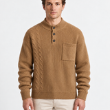Pull En Maille À Col Montant Pour Hommes