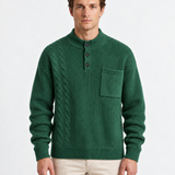 Pull En Maille À Col Montant Pour Hommes
