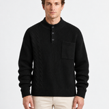 Pull En Maille À Col Montant Pour Hommes