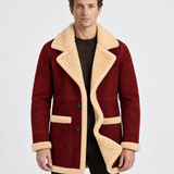 Manteau Effet Daim Doublé En Fausse Fourrure Pour Hommes