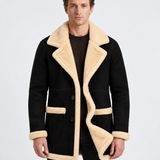 Manteau Effet Daim Doublé En Fausse Fourrure Pour Hommes