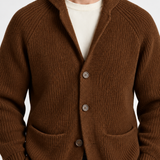 Gilet En Maille À Col Châle Pour Hommes