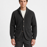 Gilet En Maille À Col Châle Pour Hommes