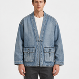 Veste Décontractée En Denim Style Cache-Cœur Pour Hommes