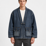Veste Décontractée En Denim Style Cache-Cœur Pour Hommes