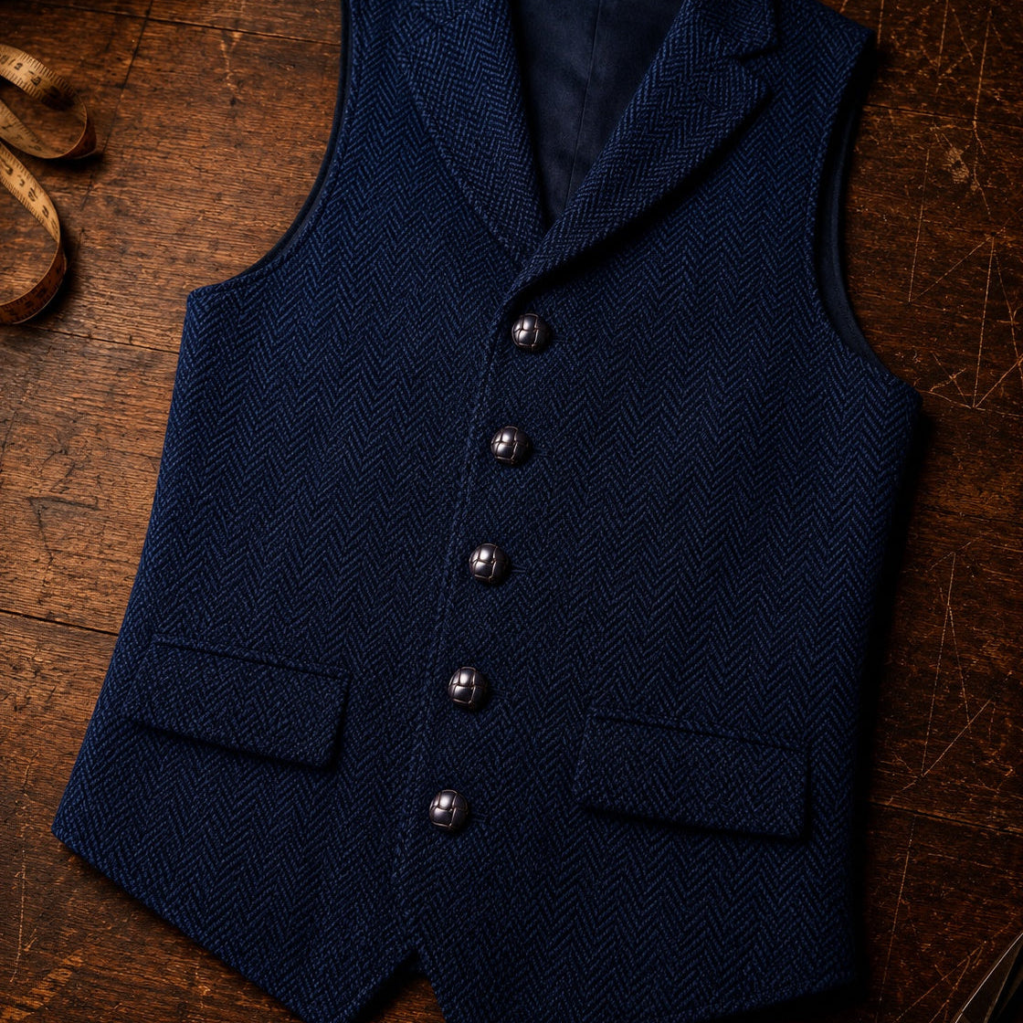 Celvoir | Veste À Col À Revers En Motif Chevron Pour Hommes