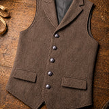 Celvoir | Veste À Col À Revers En Motif Chevron Pour Hommes