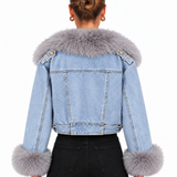 Veste Ceinturée À Col Oversize Et Boutons Dorés Pour Femmes