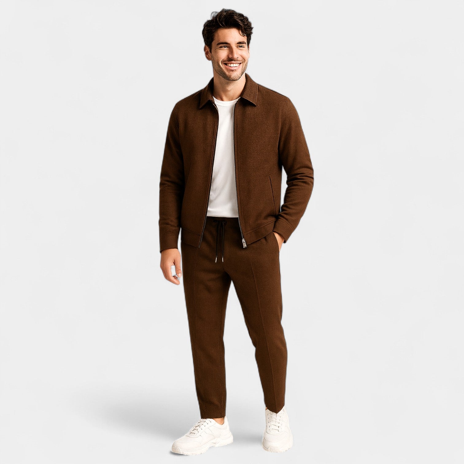 CELVOIR | ENSEMBLE HOMME VESTE ZIPPÉE ET PANTALON SLIM