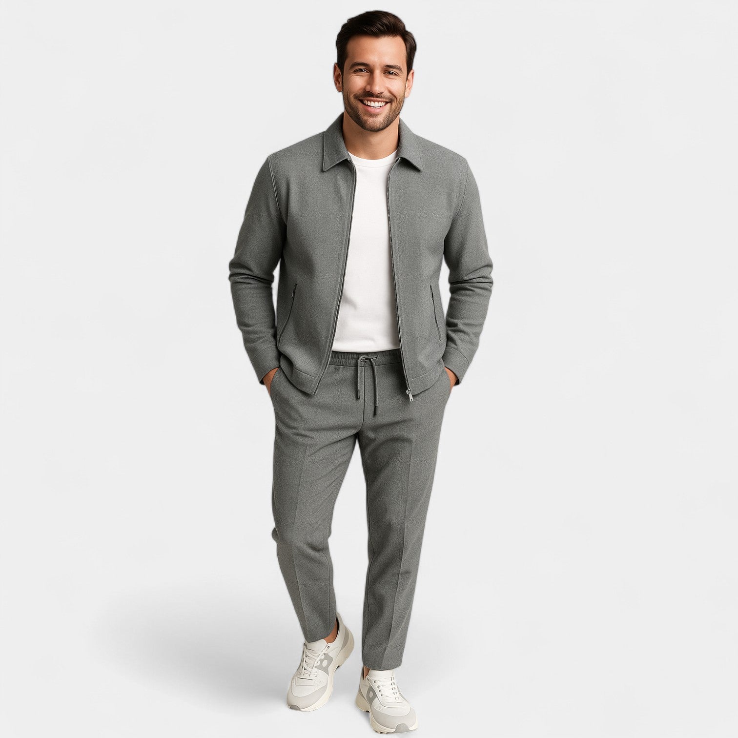 CELVOIR | ENSEMBLE HOMME VESTE ZIPPÉE ET PANTALON SLIM