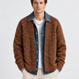 Veste En Maille Avec Détails En Denim Pour Hommes