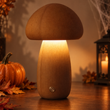 Lampe De Table Champignon En Bois Pour Halloween