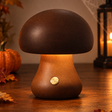 Lampe De Table Champignon En Bois Pour Halloween