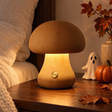 Lampe De Table Champignon En Bois Pour Halloween