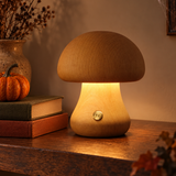 Lampe De Table Champignon En Bois Pour Halloween
