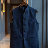 Celvoir | Gilet À Col Mao Avec Fermeture Boutonnée Pour Hommes