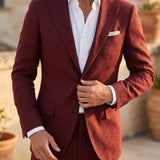 Celvoir | Costume À Revers Avec Pantalon Assorti Pour Hommes