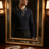 Celvoir | Polo Tricoté Côtelé Avec Col Classique Pour Hommes