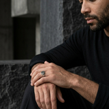 Bague Chevalière Ronde Argentée