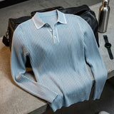 Celvoir | Polo Tricoté Côtelé Avec Col Classique Pour Hommes