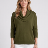 Pull Fluide À Col Drapé Pour Femmes