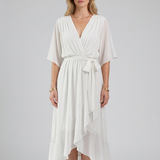 Robe Midi Élégante Drapée Pour Femmes