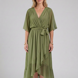 Robe Midi Élégante Drapée Pour Femmes