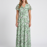 Robe Maxi Fleurie En Mousseline Pour Femmes