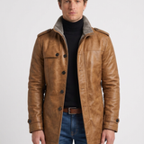 Veste Effet Daim Doublée Sherpa Pour Hommes