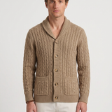 Gilet En Maille Dense À Col Châle Pour Hommes