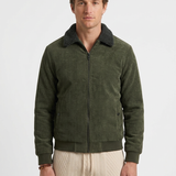 Veste Côtelée Zippée À Col Sherpa Pour Hommes