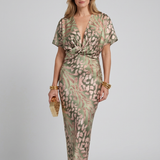 Robe Midi À Imprimé Abstrait Pour Femmes