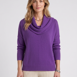 Pull Fluide À Col Drapé Pour Femmes