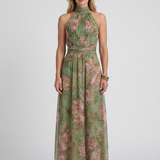 Robe Midi Froncée À Col Halter Pour Femmes