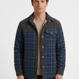 Veste À Carreaux Et Empiècements Contrastants Pour Hommes