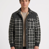 Veste À Carreaux Et Empiècements Contrastants Pour Hommes