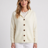 Cardigan En Coton À Boutons Contrastés Pour Femmes