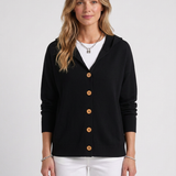 Cardigan En Coton À Boutons Contrastés Pour Femmes