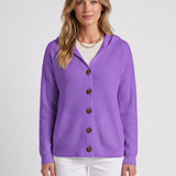 Cardigan En Coton À Boutons Contrastés Pour Femmes
