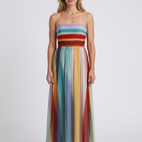 Robe Maxi Légère À Rayures Pour Femmes