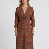 Robe Midi Cache-Cœur Fluide Pour Femmes