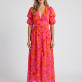 Robe Midi À Manches Bouffantes Pour Femmes