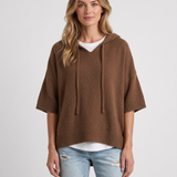 Pull Ample À Capuche Toucher Cachemire Pour Femmes